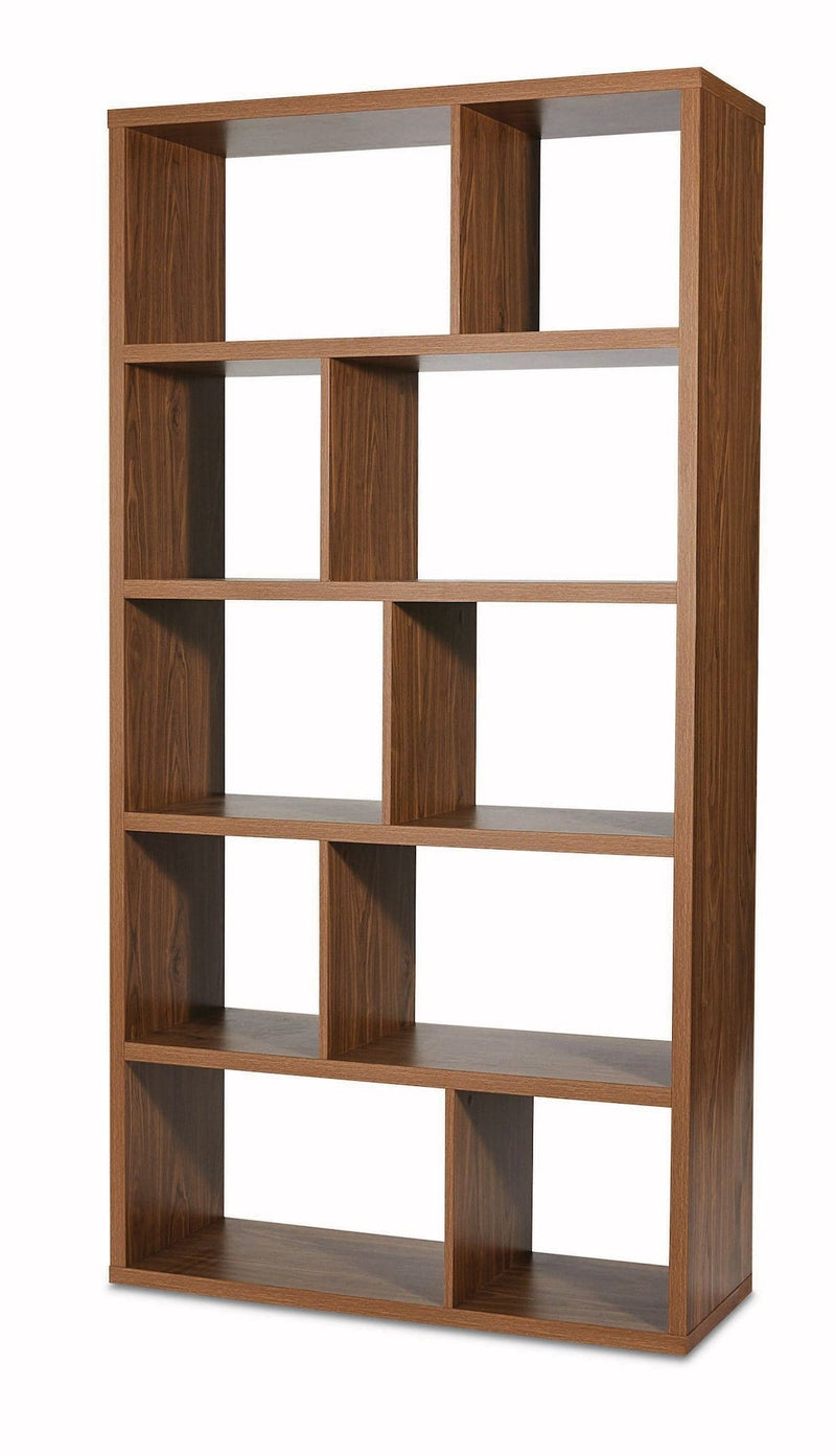 CANVAS Knowlan Modular Adjustable 5-Tier Bookshelf, 38.25 x 14.5 x 74.25-in, Walnut V4