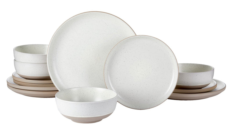 CANVAS Maywood Speckled Two-Toned Dinnerware Set, Serves 4, 12-pc V1