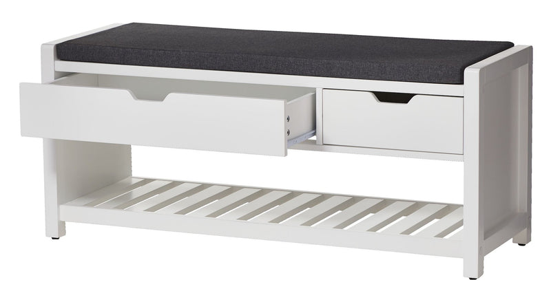 CANVAS Overbrook Entryway Bench, White T1