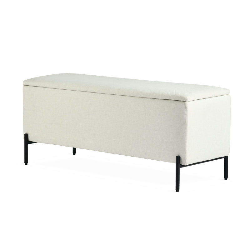 Canvas Picton Storage Bench, White S0