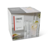 CANVAS Ribbed High Ball Glass Set, Lead-free, 4-pc