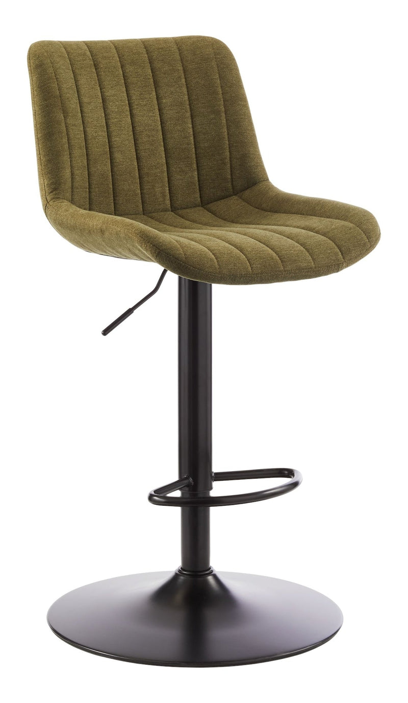 Canvas Rory Adjustable Height Gas-Lift Swivel Bar Stool, Green R2