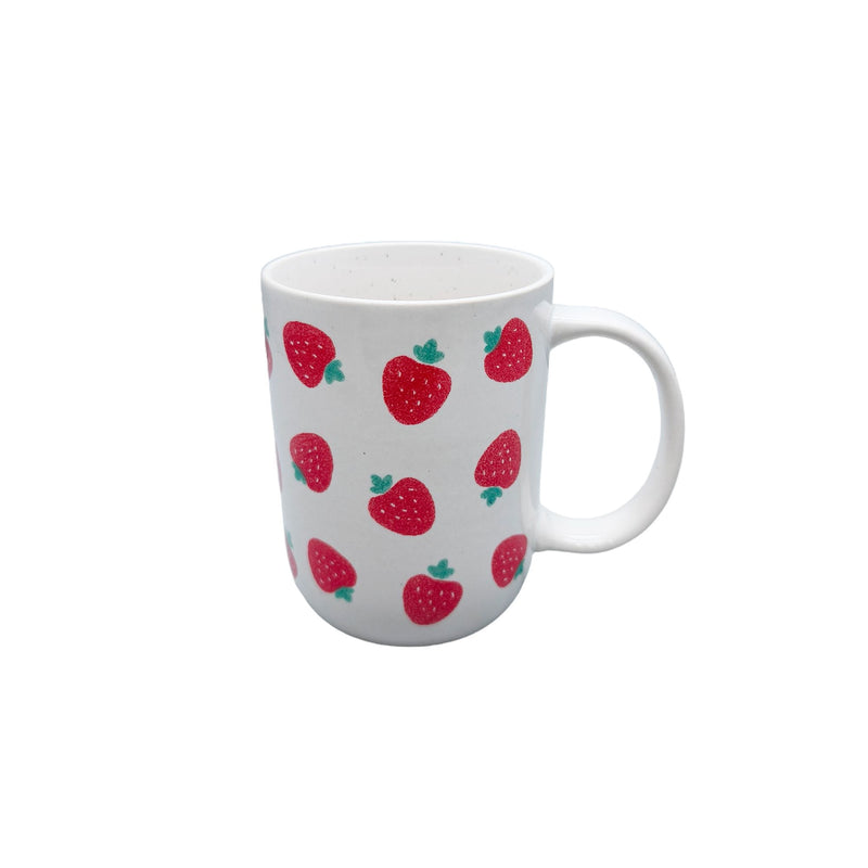 CANVAS Strawberry Stoneware Mug, 18-oz, White X6