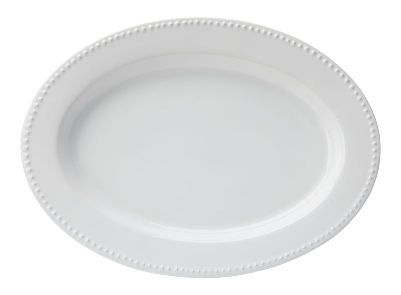 CANVAS Whitworth Oval Stoneware Platter, 11.3-in, White C5