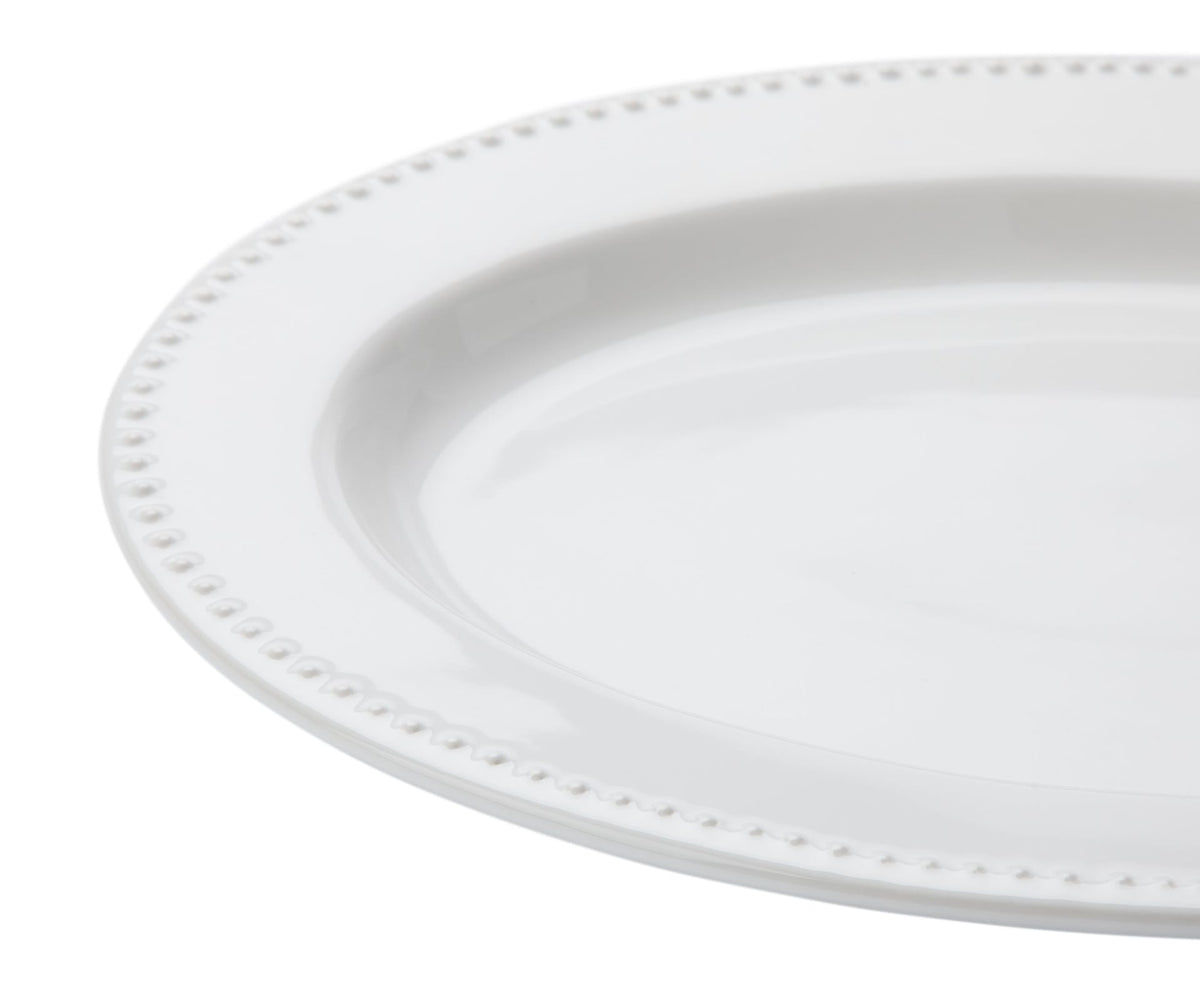 CANVAS Whitworth Oval Stoneware Platter, 11.3-in, White