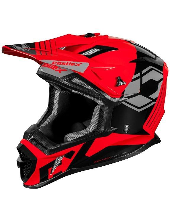 X CX200 Sector MX Helmet, Red T7