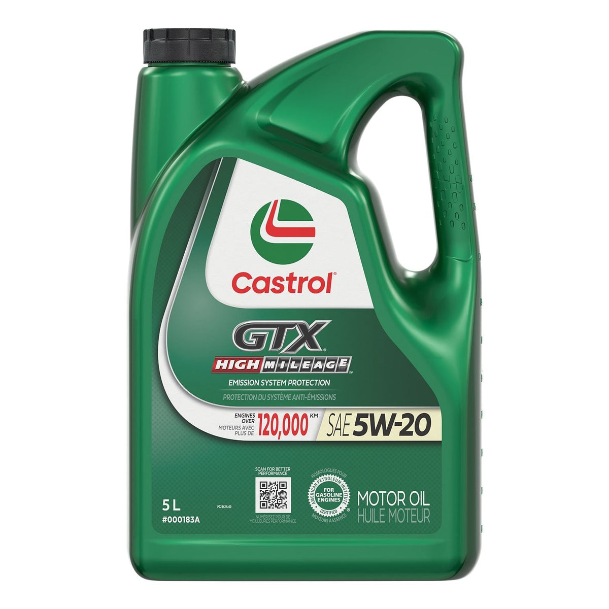 GTX High Mileage 5W20 Conventional Engine/Motor Oil, 5-L