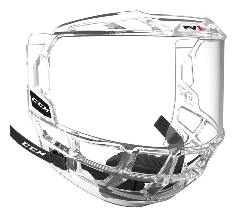 FV1 Full Hockey Helmet Mask/Shield/Bubble, Junior, Clear C6