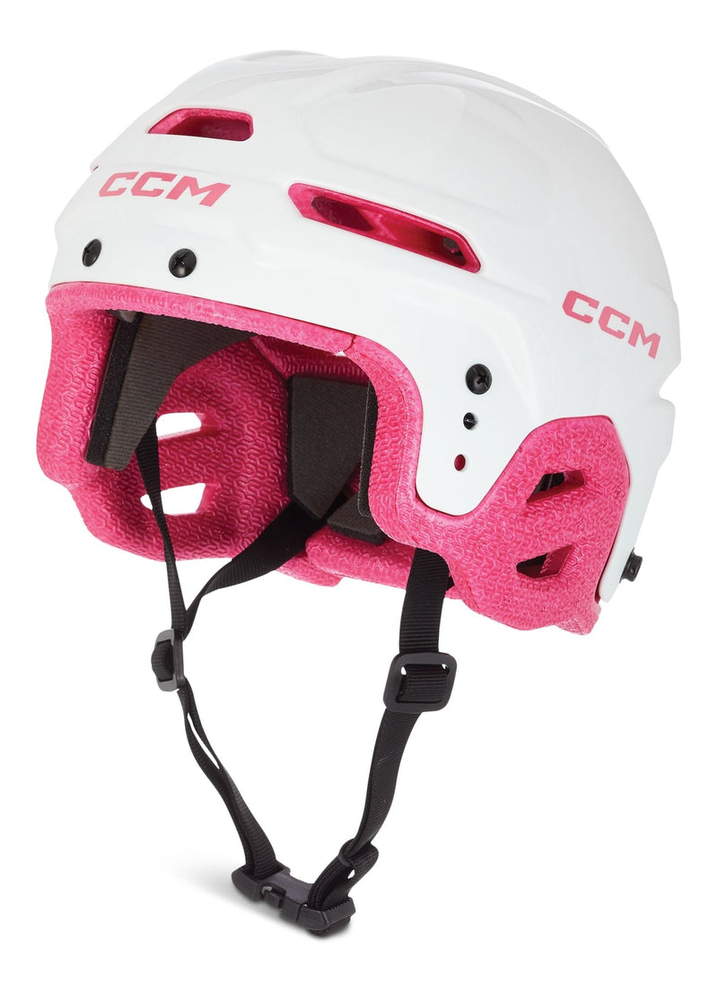Multi-Sport Hockey Helmet, Youth, White/Pink H6
