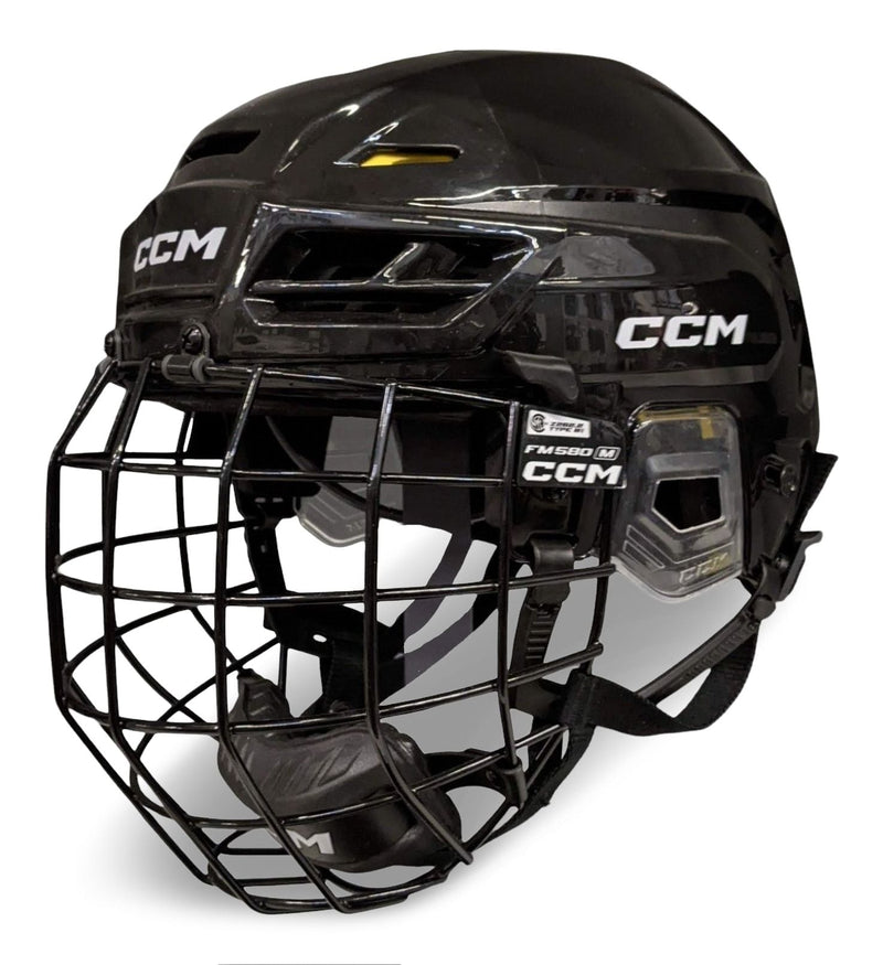 Tacks 120 Hockey Helmet & Cage Combo, Junior/Senior, Black, Various Sizes O5