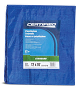 Certified Standard Duty Poly Tarp, Waterproof, 12-ft x 16-ft