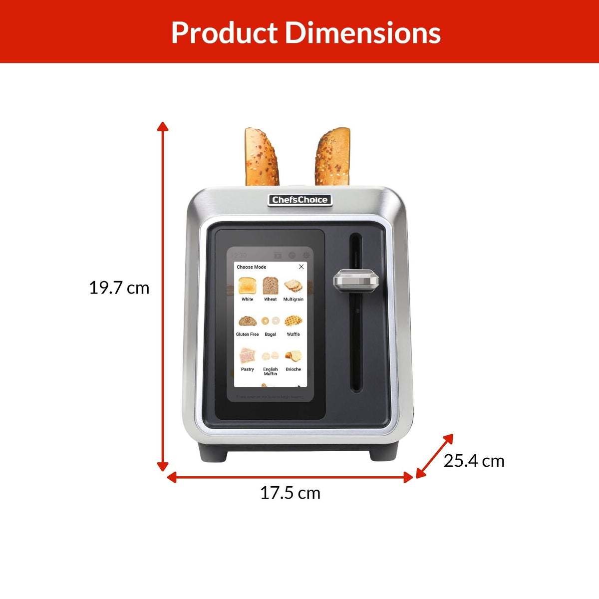 2-Slice Toaster with Touchscreen Display