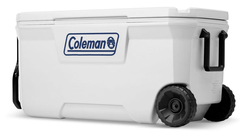 Marine Series Hard Cooler with Wheels, White, 100-QT D2