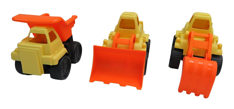 Construction Vehicles Floating Plastic Water Toy, Yellow/Orange, Assorted, Ages 2+, for Summer/Beach Activities W8