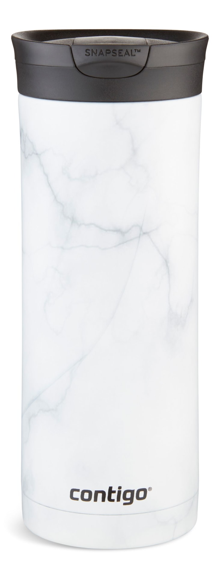 Huron 2.0 Couture Insulated Stainless Steel Travel Mug, Leak-proof Lid, White Marble, 20-oz K4