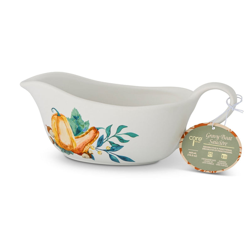 Dishwasher Safe Stoneware Harvest Gravy Boat X7