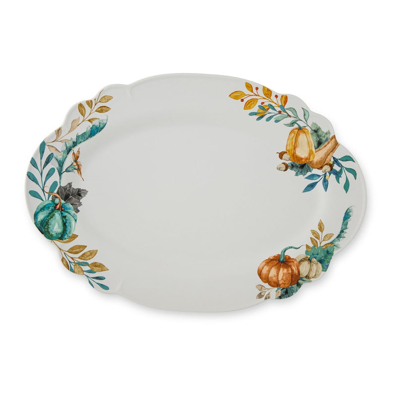 Dishwasher Safe Stoneware Harvest Oval Platter X6