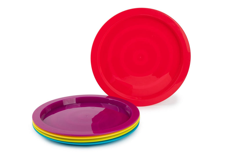 Plastic Kids Plates, BPA Free, 5-pc, Assorted Colours F0