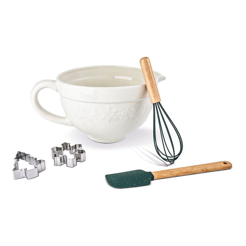 Snowflake Baking Set with Bamboo Handles, 5-pc K8