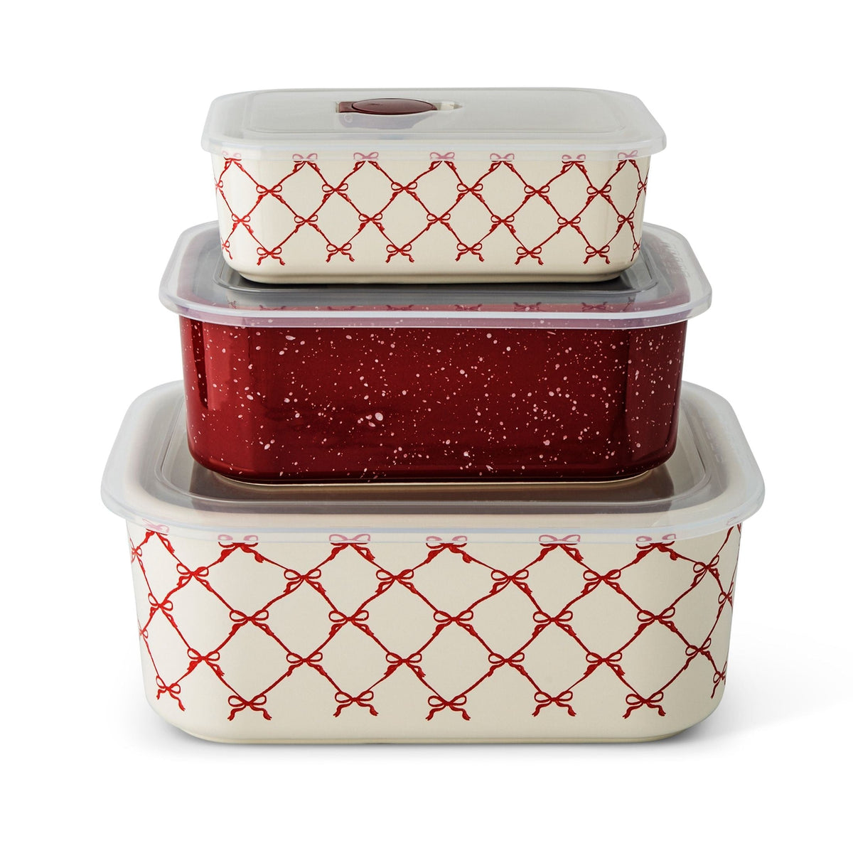 Red Stackable Rectangular Baking Dishes, 6-pc