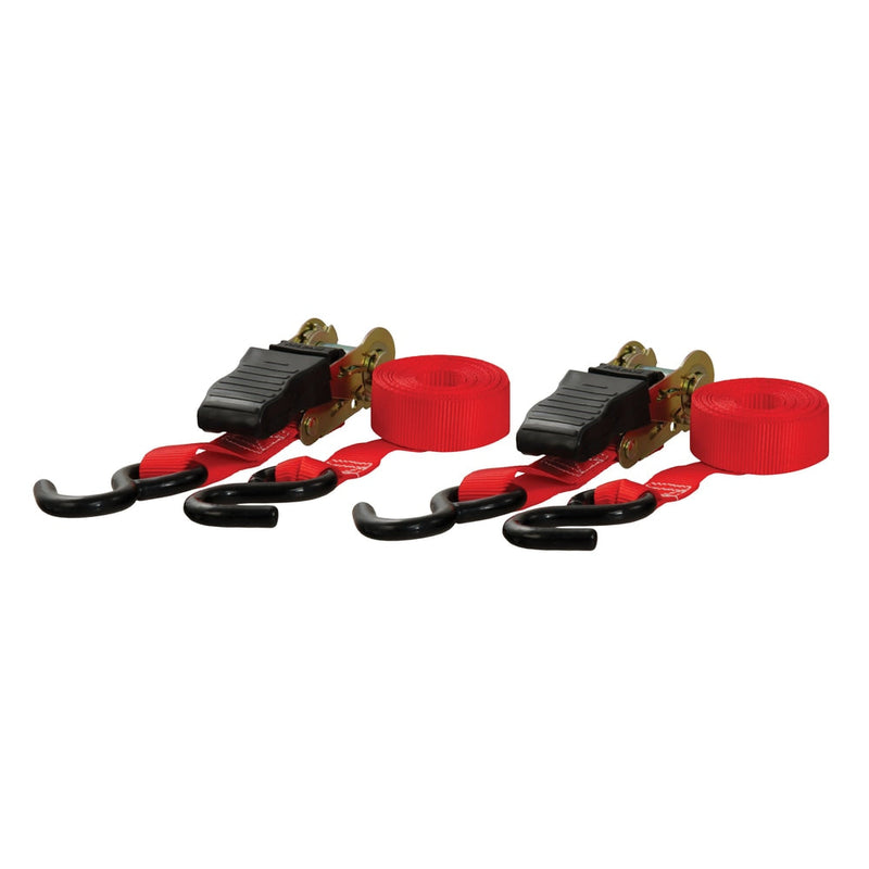83001 10-ft Red Cargo Straps with S-Hooks (500-lb, 2-pk) P9