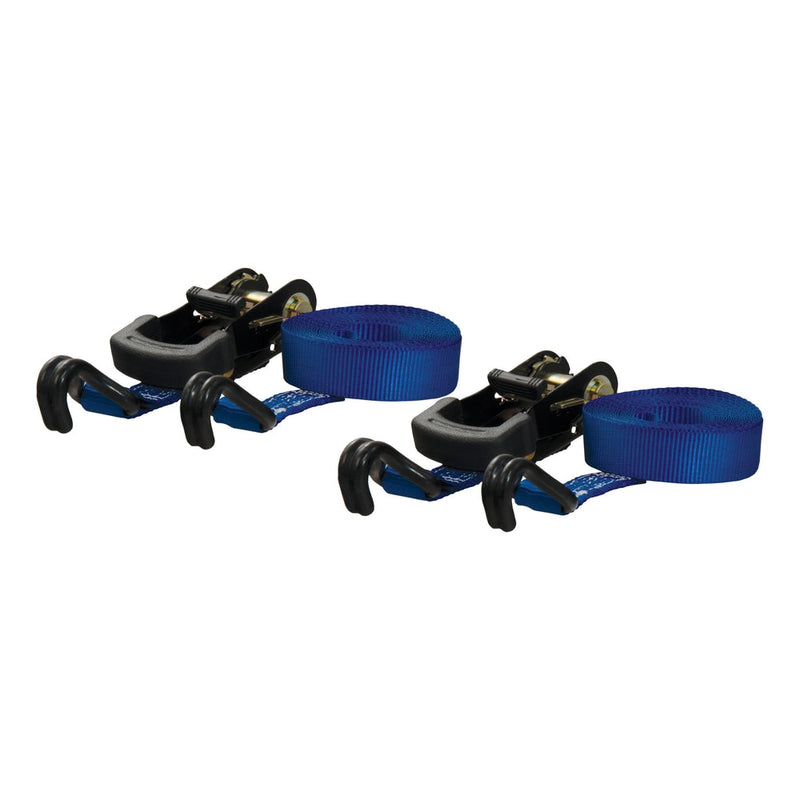 83020 Cargo Straps with J-Hooks, Blue, 733-lb, 16-ft, 2-pk F4