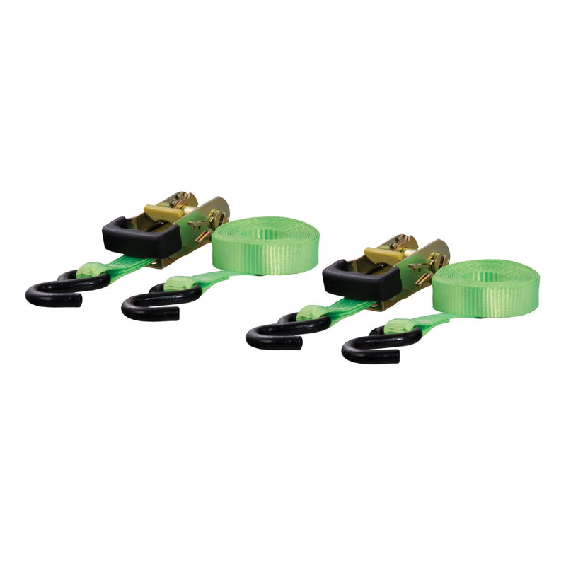 83028 16-ft Lime Green Cargo Straps with S-Hooks (1,100-lb, 2-pk) D3