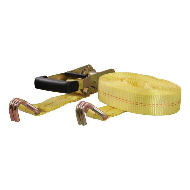 83047 Cargo Strap with J-Hooks, Yellow, 3,333-lb, 27-ft Z0
