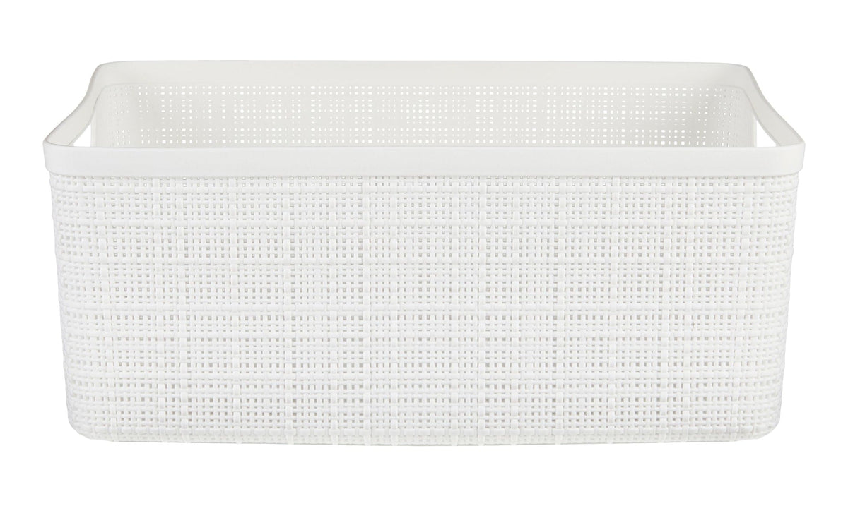 Medium Jute Weave Nesting Storage Basket, White