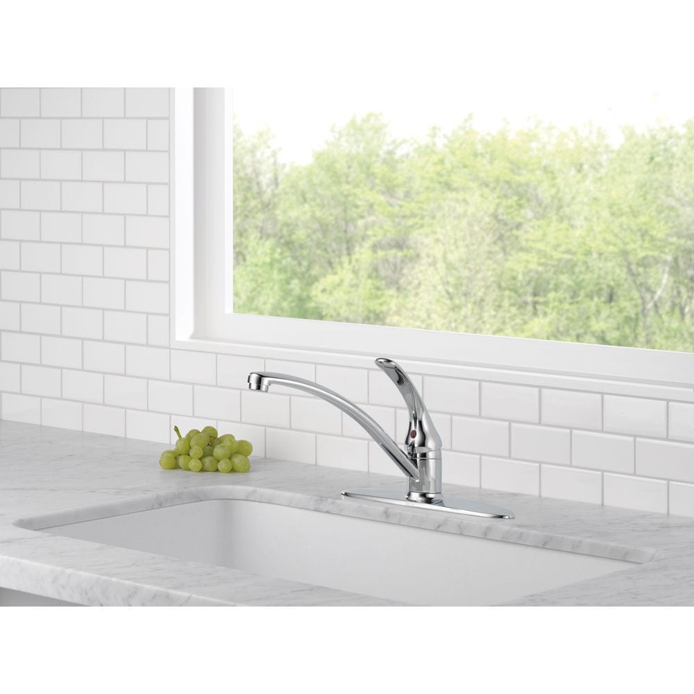 Faucet Principals Single Handle Kitchen Faucet, Chrome