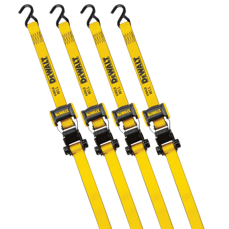 DXBC18004 1,800-lb Ratchet Tie-Down Straps, 1.25-in x 12-ft, 4-pk B7