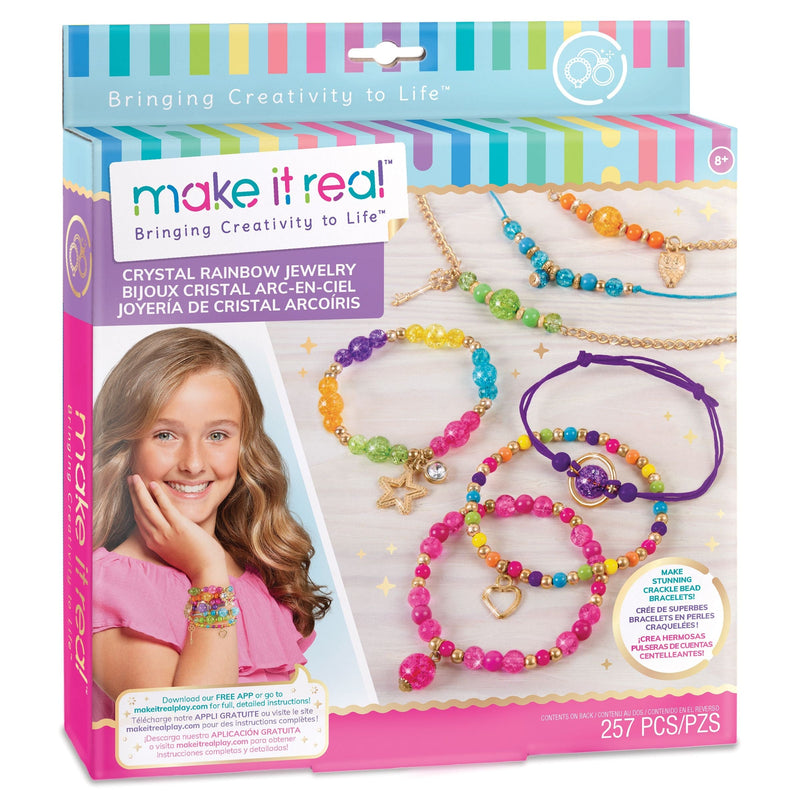 DIY Customizable Friendship Bracelete & Charms, Multi-Coloured, 257-pk, for Arts & Crafts/Birthday Favour A7
