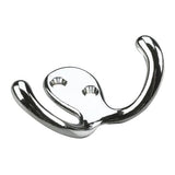 Double Wardrobe Hook, Chrome, 4pk