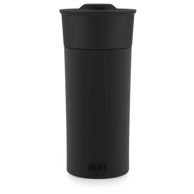 Ogden Ceramic Travel Mug, 16-oz, Black, with Silicone Insulated Sleeve C7