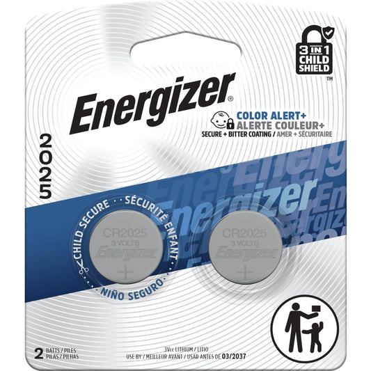 2-pk CR2025 3V / 3 Volt Lithium Coin Cell Batteries, Long Lasting