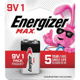 Max 1-pk 9V / 9 Volt Alkaline Battery, Long Lasting, All Purpose