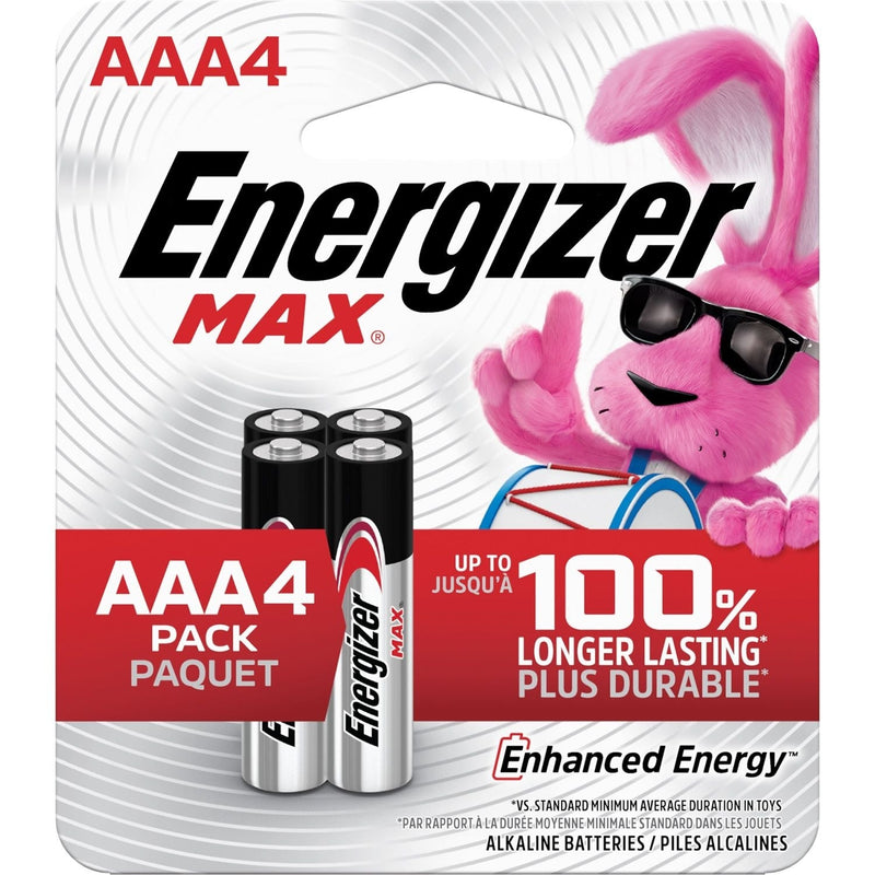 Max 4-pk AAA Alkaline Batteries, Long Lasting, All Purpose B4