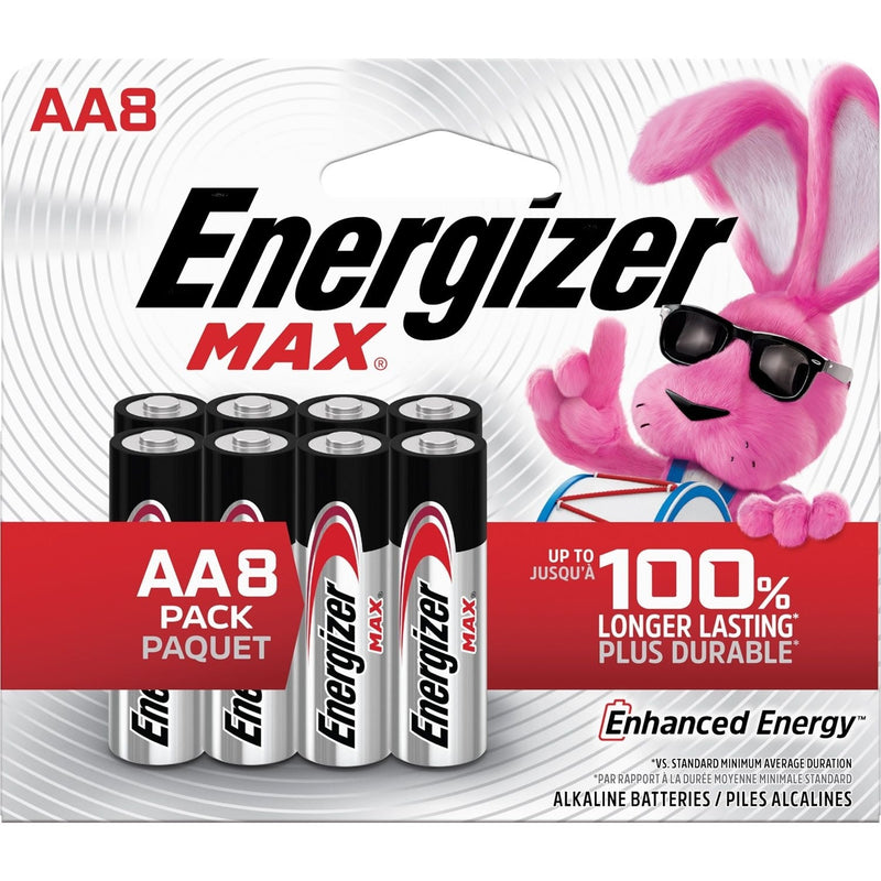 Max 8-pk AA Alkaline Batteries, Long Lasting, All Purpose Y9