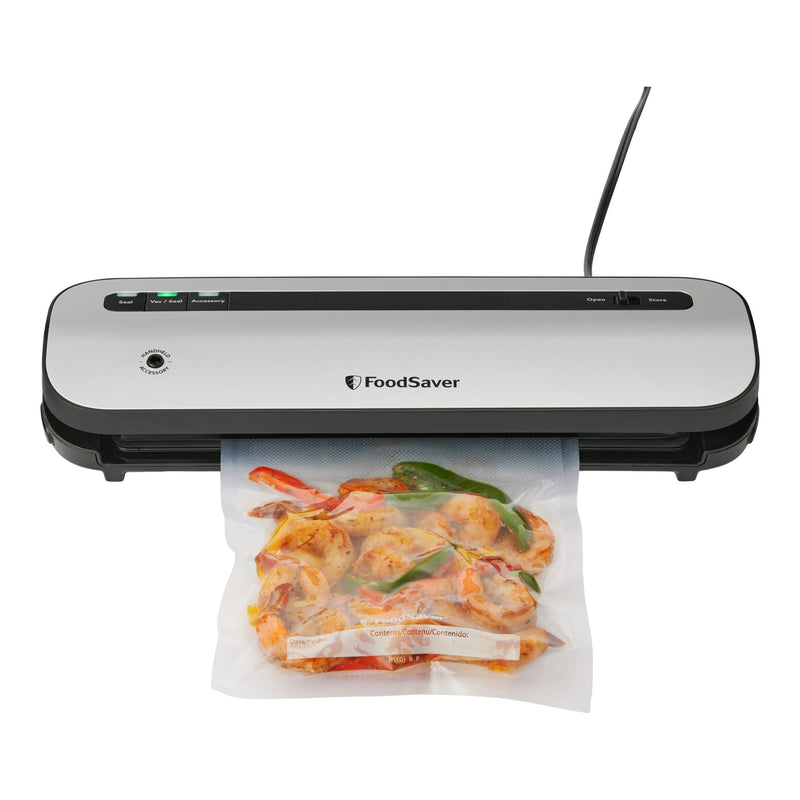 VS1230 Space Saving Vacuum Sealer with Bags & Roll, Stainless Steel J1