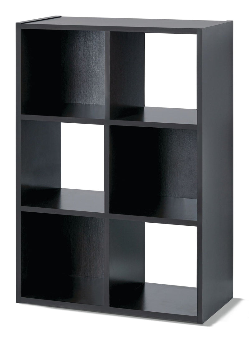 6-Cube Storage Organizer, Bookcase/Bookshelf, Dark Brown Finish N5