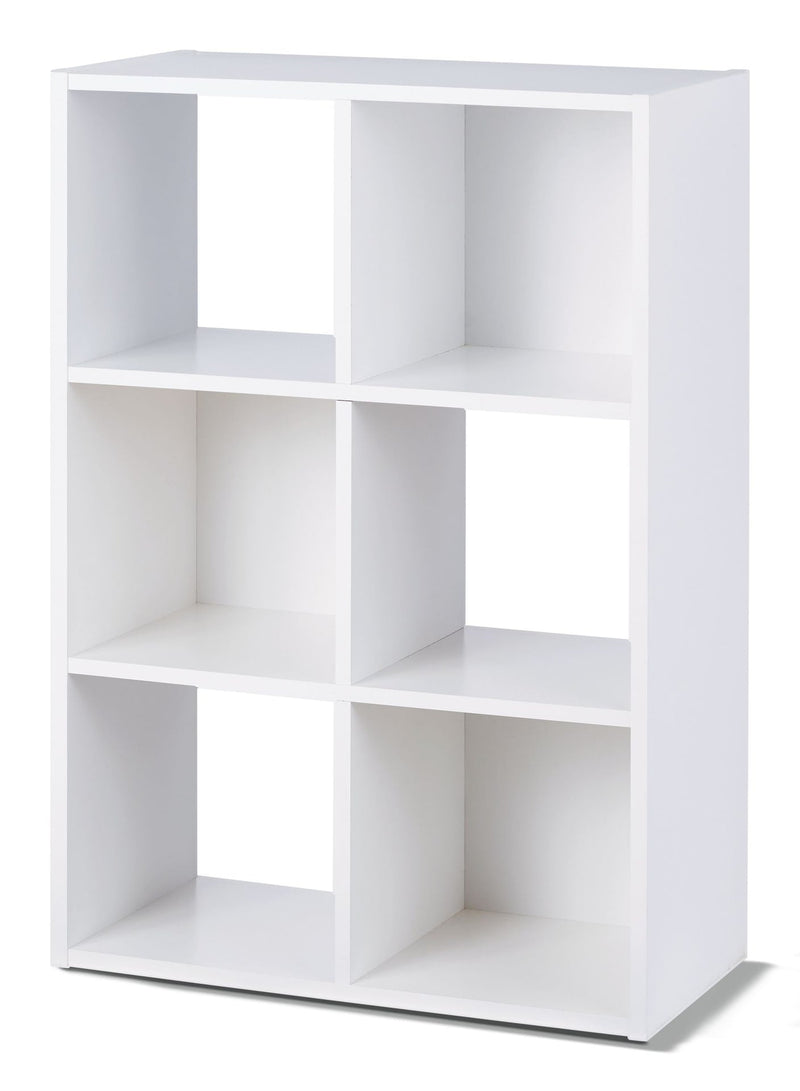 6-Cube Storage Organizer, Bookcase/Bookshelf, White Q9
