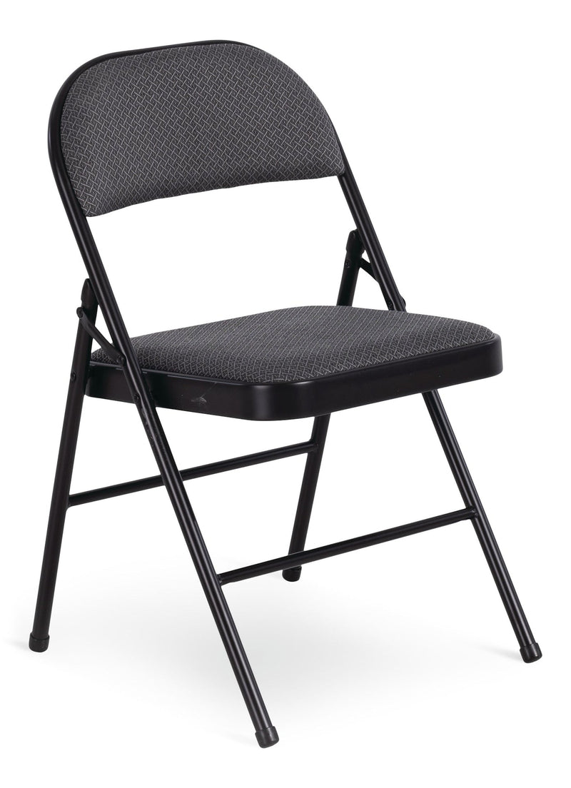 Fabric Folding/Compact Chair, Grey Fabric & Black Frame Z0