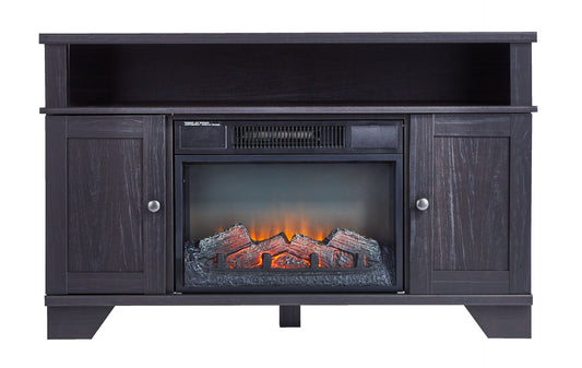 Hamilton Electric Fireplace TV Stand, 44.5-in, 1500W, Brown Cappucino