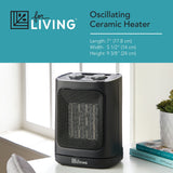 Oscillating 2-Setting Desk Heater