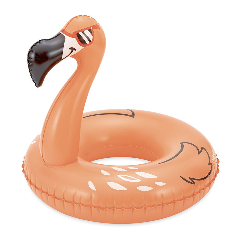 Flaming Flamingo Inflatable Pool Swim Ring/Tube, 33-in Z2