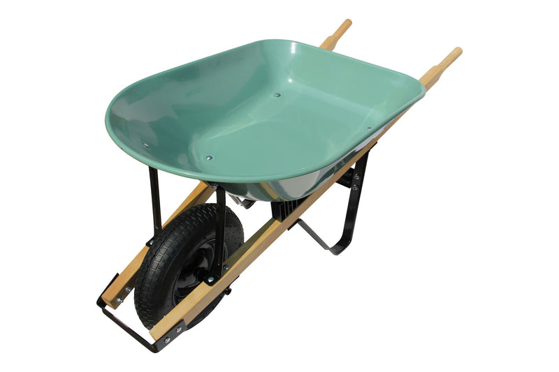 1-Wheel Steel Wheelbarrow for Garden/Yard, Rust-resistant, 5-cu-ft R3
