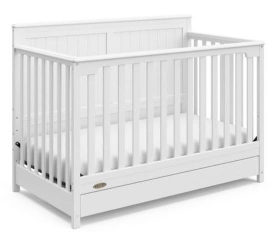 Hadley 4-in-1 Convertible Crib with Drawer, White I1