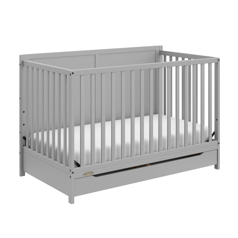 Melrose 5-In-1 Convertible Crib, Grey D6