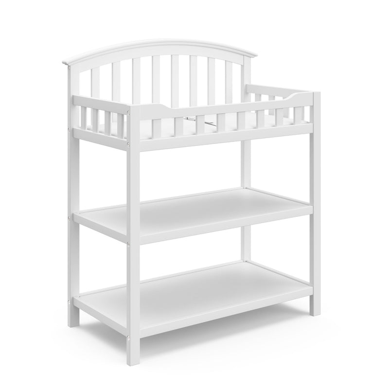 White Changing Table with Water-Resistant Pad B0