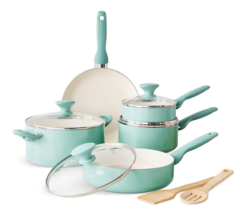 Rio Ceramic Cookware Set, Dishwasher & Oven Safe, 11-pc C5